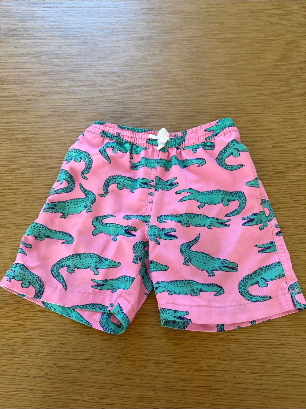 chubbies Pink Swim Trunks with Green Alligator Print, size XS
